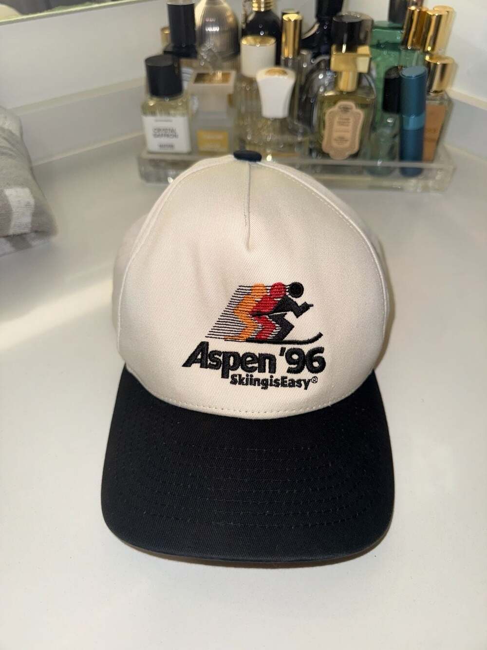 The "Aspen '96 Skipping is Easy" Vintage Style Snapback Hat